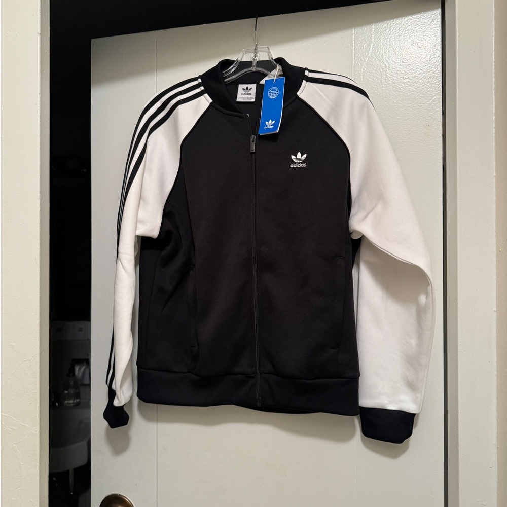 Adidas black and white jacket